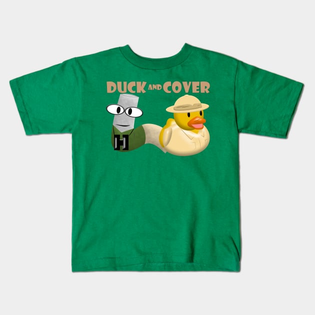 Duck and Cover Amazon Kids T-Shirt by DV8Works